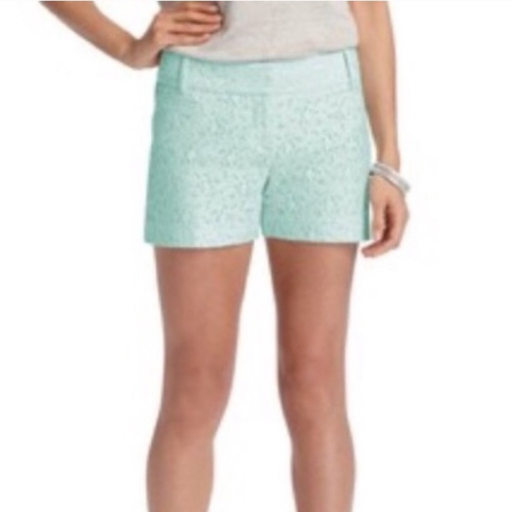 ANN TAYLOR LOFT Mint Marisa Garden Lace Shorts